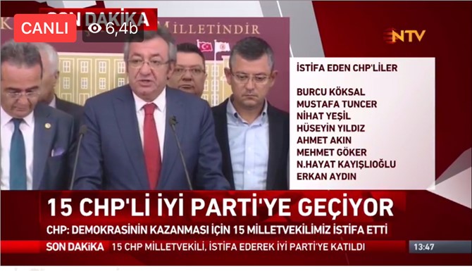 15 milletvekili CHP’den istifa ediyor