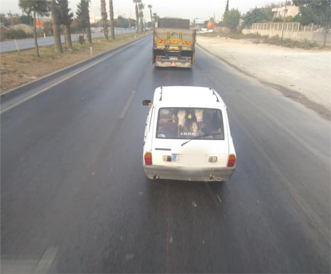 Mersin Trafiğinde Şaşırtan Görüntü